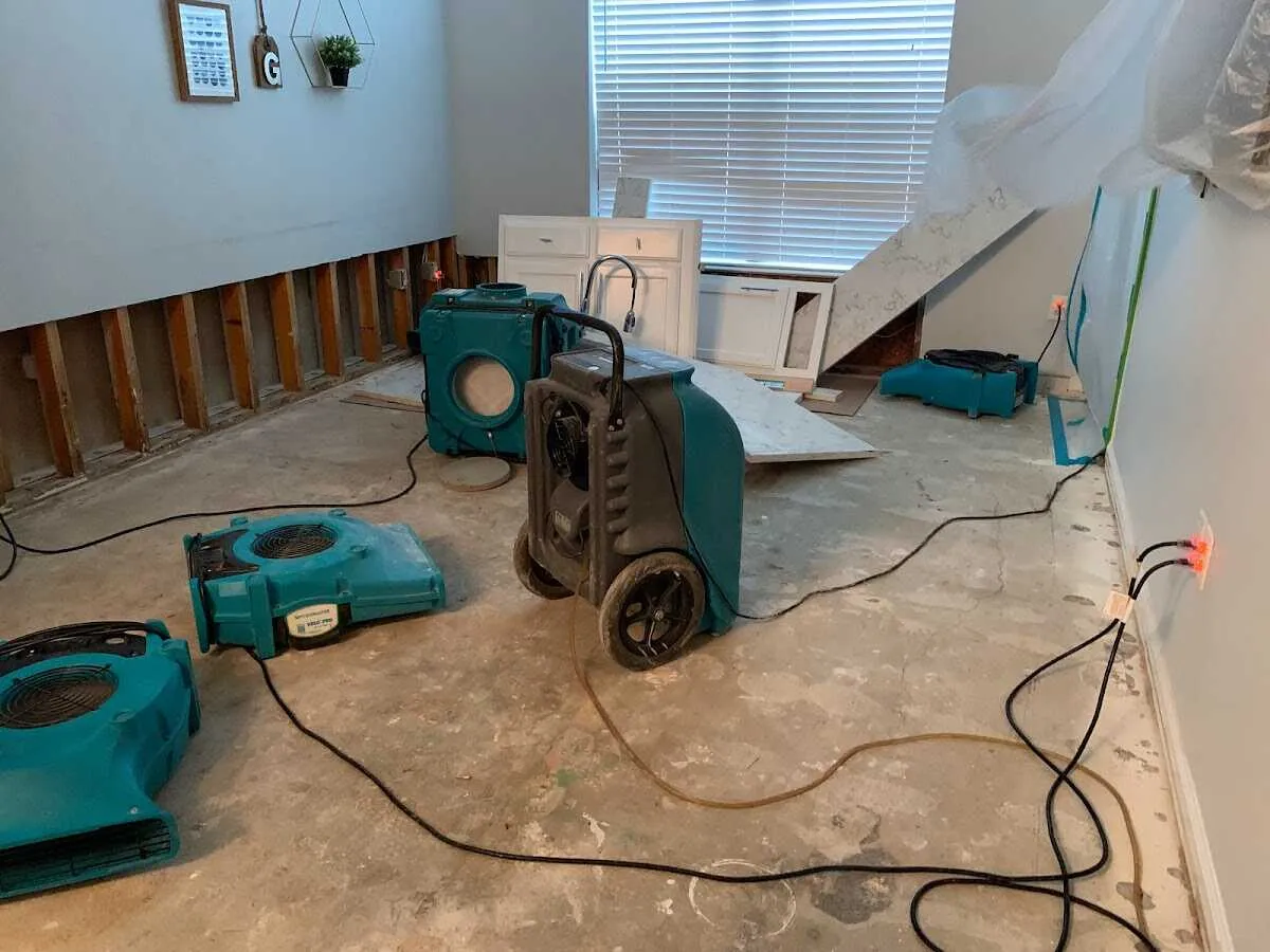 Dehumidifier in flood-cut room for Water Extraction & Removal in Waterville